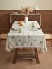 Simple Small Fresh Rustic Style Dining Table Cloth Thickened Embroidery Coffee Table Desk Table Mat Multifunctional Dustproof