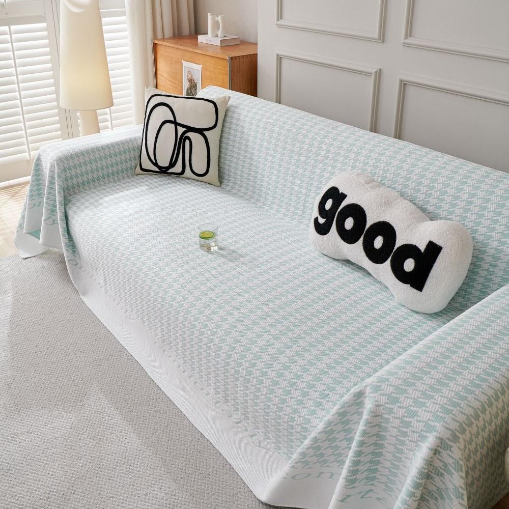 Cool Feeling Houndstooth Sofa Cover Mat Throw Blankets Living Room  Summer Camping Picnic Blanket Cover