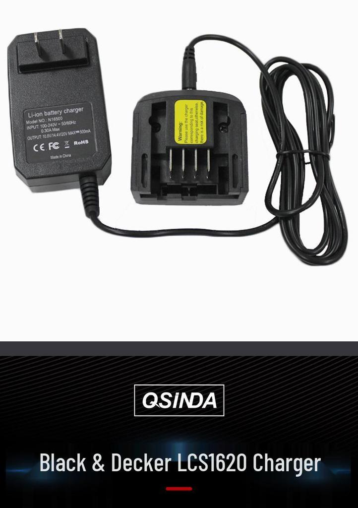 מטען תואם Black & Decker לסוללות כלי עבודה ליתיום 12-18V (דגם LCS1620)
