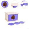 Object Permanence Box Coordination Training Fine Motor Skill Sensory Toy Wooden Block Early