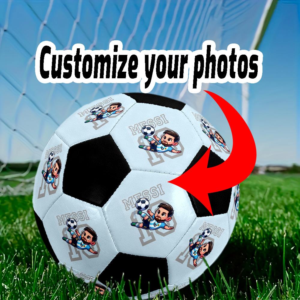Customize Your Picture of a Size 5 Soccer Ball, Machine-stitched, Suitable for Indoor/outdoor Training and Matches.