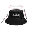 LOS ANGELES Fischerhüte mit Buchstabenaufdruck für Damen und Herren, bequeme und strapazierfähige Baumwollmützen in Schwarz/Weiß/Beige