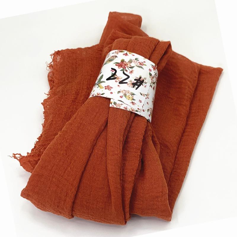 Women Cotton Scarf New Summer Girls Solid Color Sunscreen Thin Scarves Soft Shawl Foulard Viscose Spring Lady Wrap Shawls