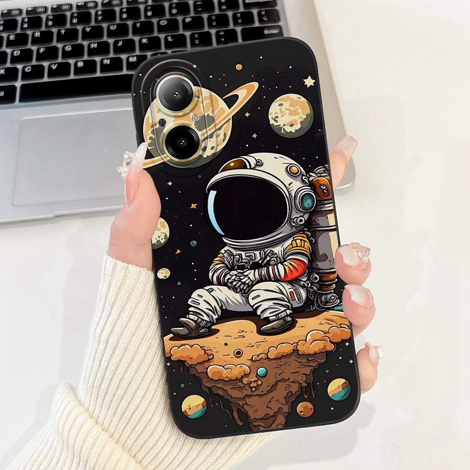 For Realme C67 4G Case RMX3890 Cute Panda Cartoon Cover Anti-Drop Phone Case For Realme C67 RealmeC67 4G Back Covers Soft Fundas