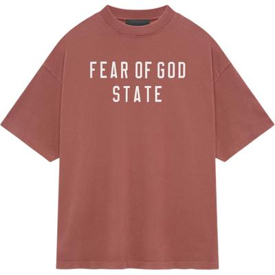 Schweres Rundhals-T-Shirt Karmesinrot Herren Oberteile Rot 125BT242006F