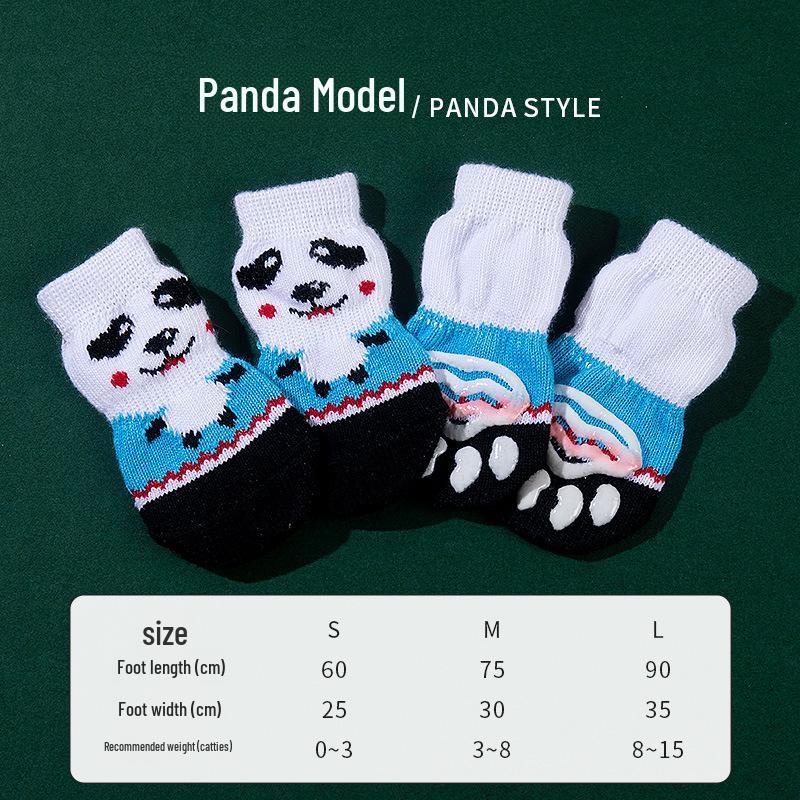 Vysoce kvalitní protiskluzové ponožky pro domácí mazlíčky pro psy a kočky - 4 páry