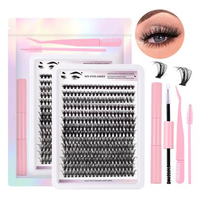 DIY Segmentiertes Falsche Wimpern Set 280 Büschel Große Kapazität Dicht D Song 30P Einzelner Wimpernbüschel