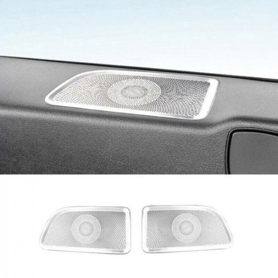 Rear Window Door Silver Titanium For Benz GLS ~ Speaker Cover Trim 2pcs
