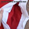 4pcs Soft Xmas Dinner Chair Seat Cover Solid Christmas Table Decor  Dress-up Props