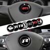 45mm/50mm Car Aluminum Badge Steering Wheel Logo Trim Sticker For VW R Line GTI Golf 5 7 Tiguan Caddy Passat B6 Polo