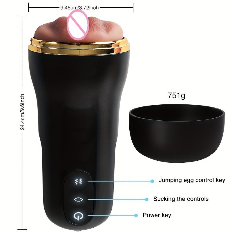 3D Realistic Textured Vaginal Masturbator Vacuum Sucking Penis Pump Penis Trainer  Automatic Male Blowjob Adult Sex Toys for Men