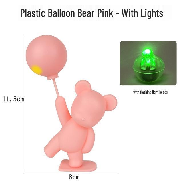 Romantic Light-Up Balloon Cake Decoration & Confession Bear Gift for Birthdays and Valentine's Day