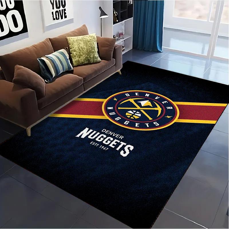 Denver Nuggets Carpet Rug for Living Room Bedroom Home Sofa Decoration,Kids Play Non-slip Floor Mat