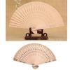 Portable Traditional Engraved Wooden Folding Fan With Lightweight Design Ideal For Cultural Celebrations