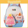 Kids Cartoon Childrens Backpack With Christmas Tree And Bear Decoration Prints