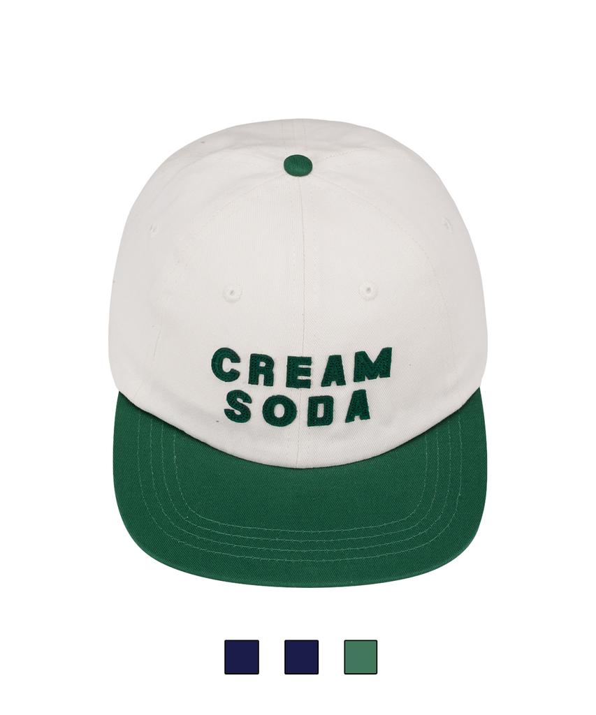 CREAM SODA LAB Applique Panel Ball Cap Green