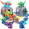 6 Pack Dinosaur Building Blocks Toys for Kids DIY Educational Assembly Dinosaur Party Favors