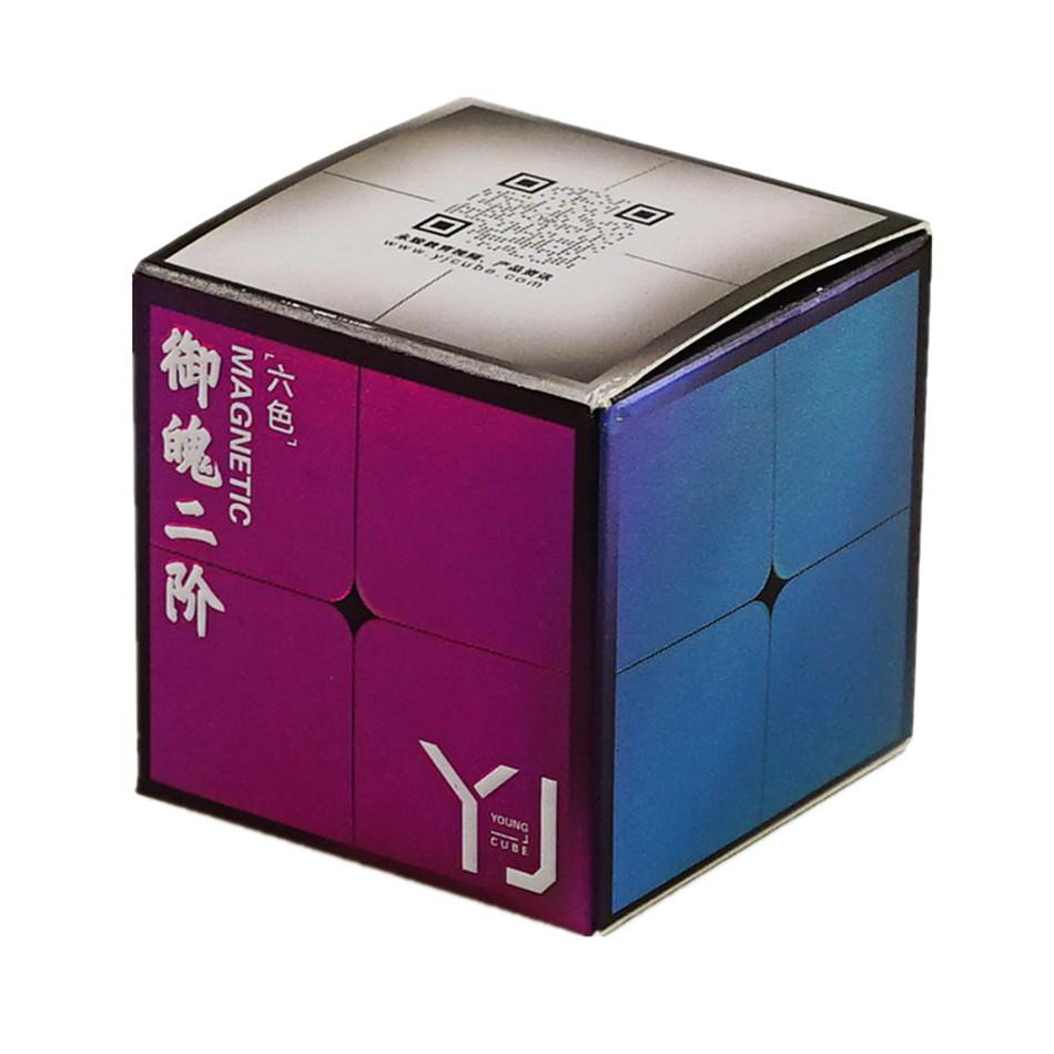 YJ MGC2 YuPo M 2x2x2 Cube 50mm YongJun 2x2 MGC Educational Sticker Magic Cube Baby Kids Toys