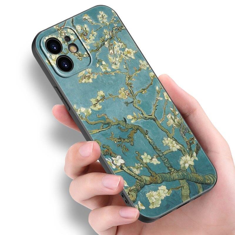 

Чехол для телефона Van Gogh Starry Sky Art для Apple iPhone 14 13 12 Mini 11 Pro Max 7 8 XR X XS 7 8 Plus SE 2020 2022, черный чехол iPhone 12 Pro Max