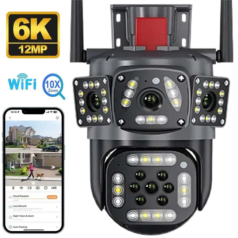 360° Dual-Lens Wireless Waterproof Outdoor Camera with Three-Screen Linkage
