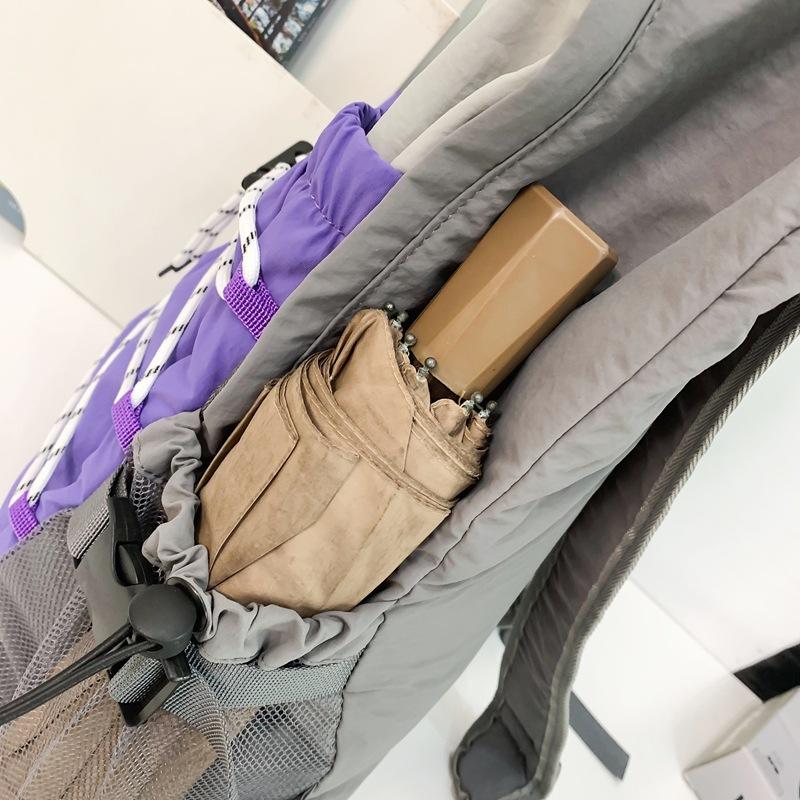 Schoolbag1011 Fashion Contrast Color Backpack Niche Design Large Capacity Outdoor Mountaineering Travel Bag Casual Light Backpack