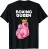 Boxing Queen Pink Gloves Graphic Tee Breathable Sports T-Shirt for Women