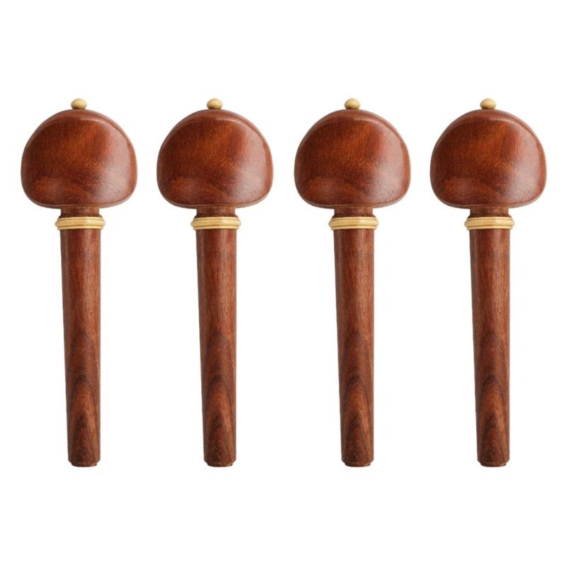 4Pcs/set Mahogany Cello Pegs Cello Part Tuning Pegs Cello Pegs Tuners Cello Pegs Drop Cello Shafts Handle for Cello