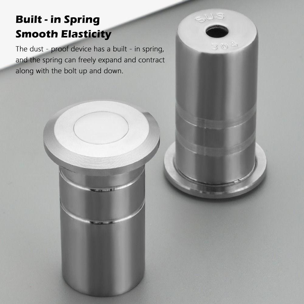 1Pcs Dustproof Door Bolt Cover Sandproof with Accessories Latch Cover Invisible Stainless Steel Door Latch Protection Cover Door