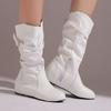 Inner Water Platform Wedge Casual Boots British Short Boots Chelsea Fashion Boots 40-50 Large Size Boots