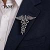 Sweater Brooch Pin Angel Wing Entwined Snake Brooch, Vintage Alloy Lapel Collar Pin, Metal Badge Men Women Jewelry Accessories for Suit Dress