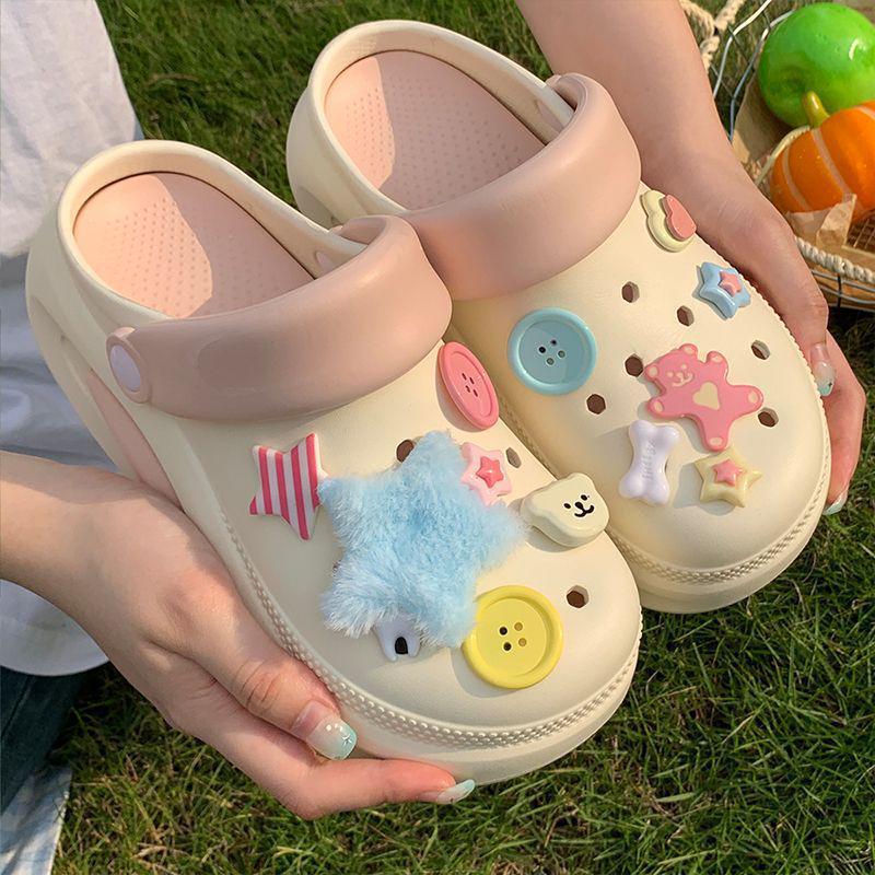2024 Women's Cute Closed-Toe Height-Boosting Non-Slip Beach Sandals