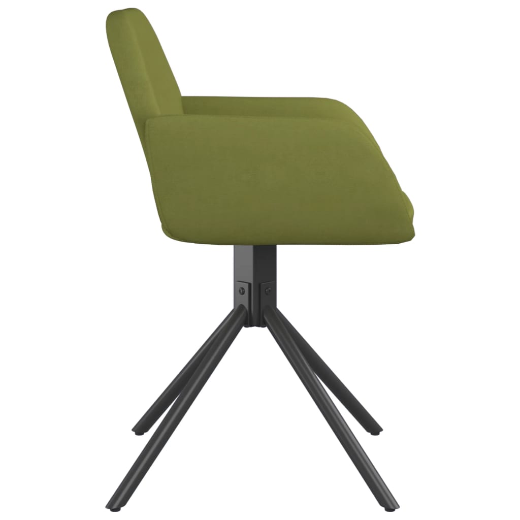 Dining Room Chairs 2 Pcs Swivel Light Green Velvet