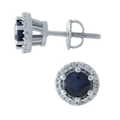 Stříbrné náušnice s přírodním safírem 1,766ct (1966709)