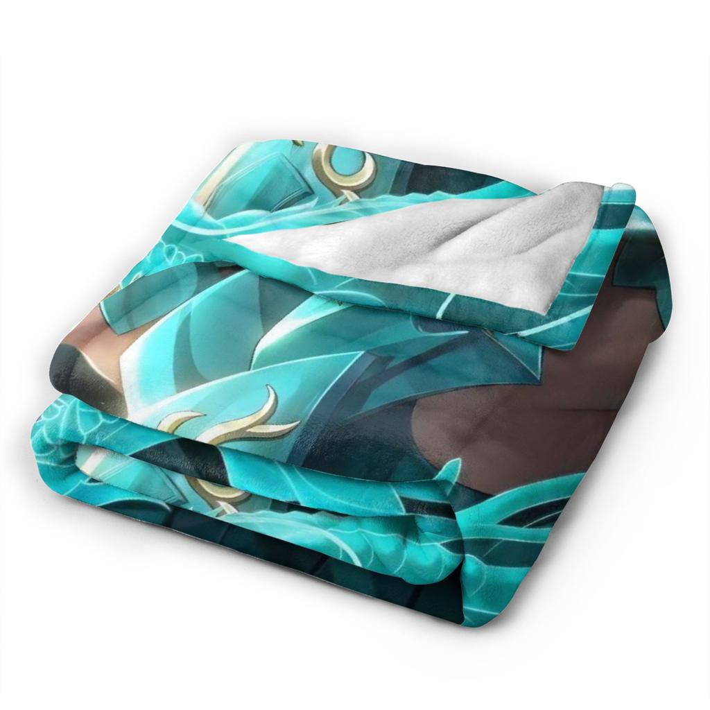 Saints Seiya Decke Fleece Ritter des Zodiac Weiche Überwurfdecke für Zuhause Couch Schlafzimmer Steppdecke