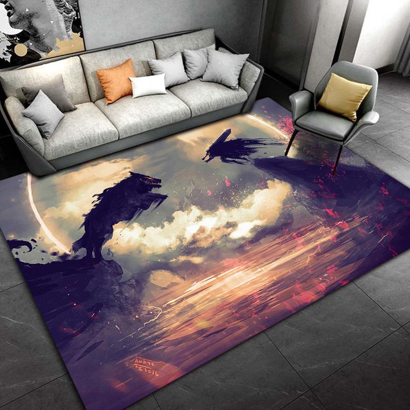 Anime Berserk Pattern Carpets Bedroom Play Mats Bedroom Decor Carpet Livingroom Rug Crawl Mat Christmas Gift Rug Tapetes Tapis