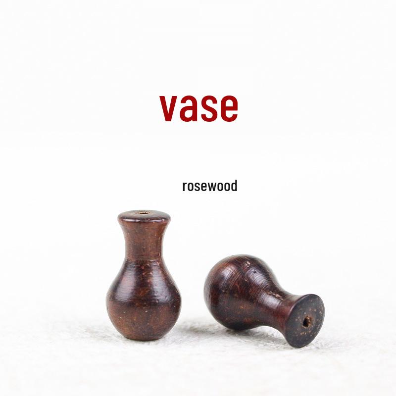 

Rosewood Pendant Vase Bead Bracelet: 9*15MM Handmade 108 Buddhist Beads Playful Jewelry Accessory