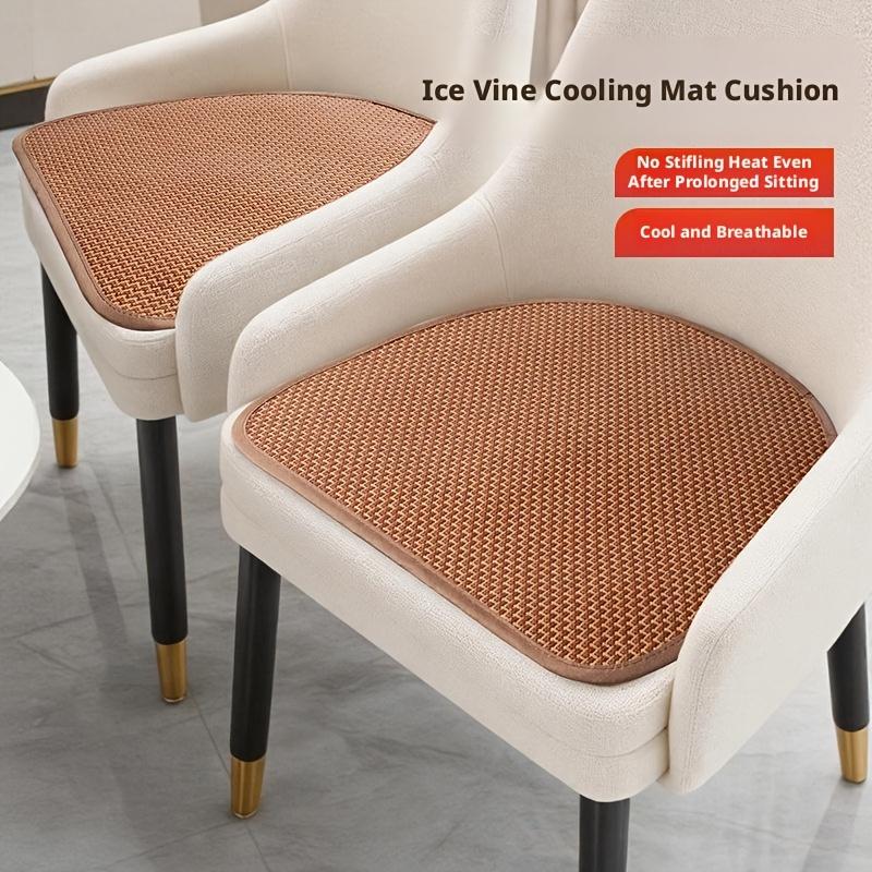Ice Rattan Breathable Cool Cushion, Non-slip Sweat Resistant Chair Mat, Universal Summer Cooling Seat Pad for Home Office Car