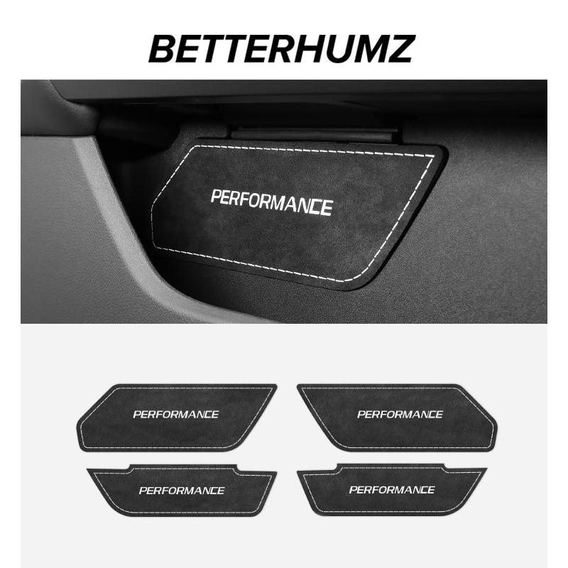 Fabriqué en Alcantara Betterhumz Pour Ford F-150 SVT Raptor -2025 Autocollants de Garniture de Panneau de Porte Décoration Tuning Accessoires d'Intérieur de Voiture