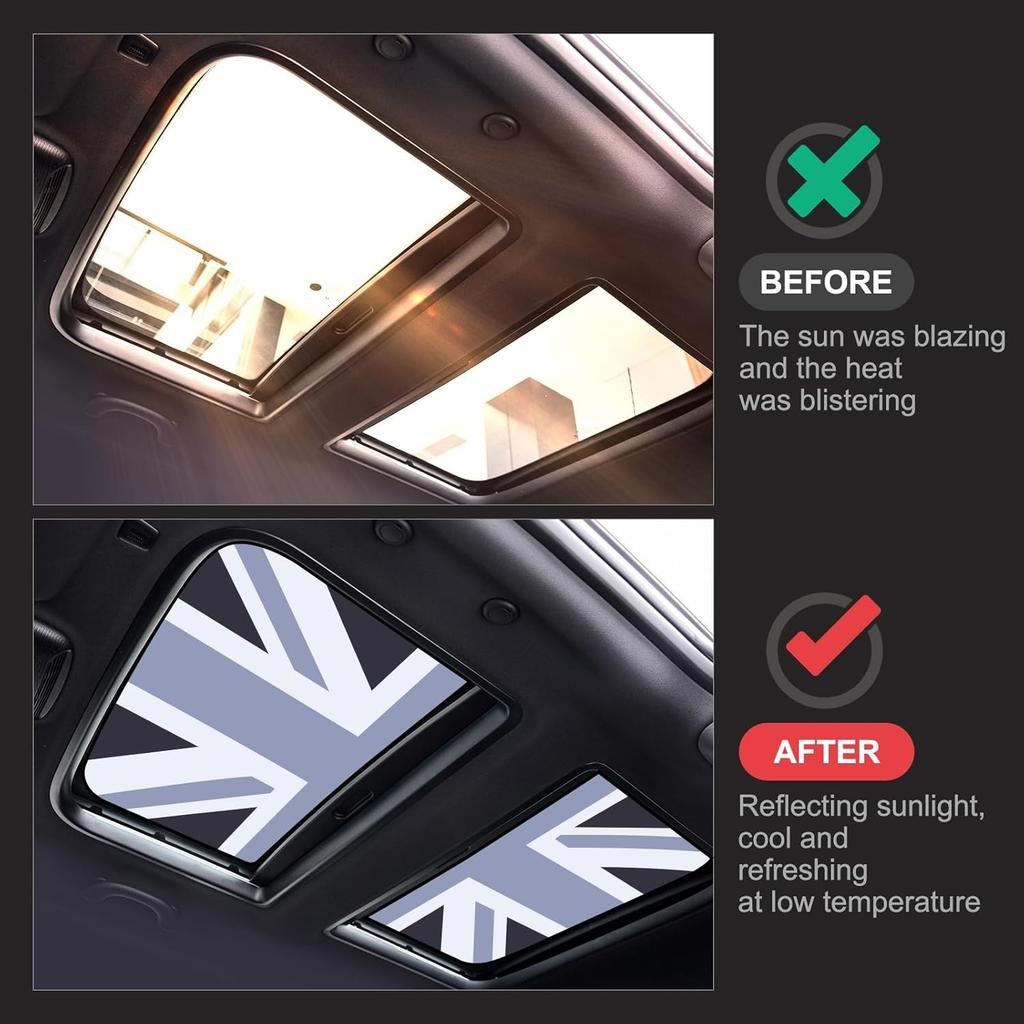 Sunshade Sun Shade Roof Cover, Foldable Sunroof Shade Cover, Gray
