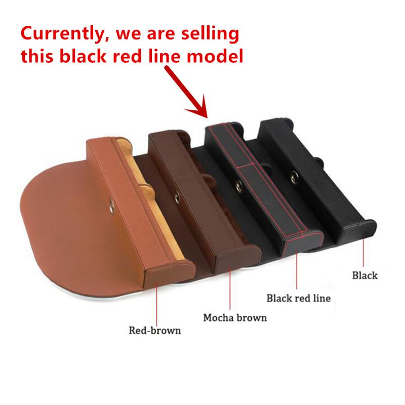 Black Red Line Car Seat Crevice Storage Box Bag Case For Books/Phones/Cards