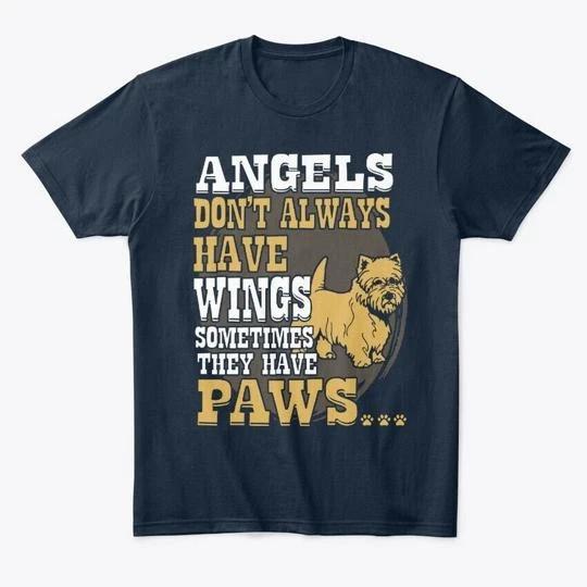 Cairn Terrier Angels Paws Gift T shirt Made in the USA Size S to 5XL 3XL