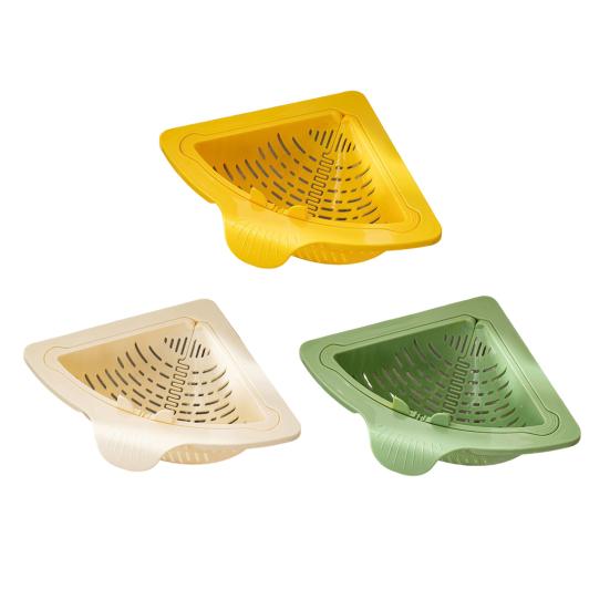 2Pcs Magnetic Suction Sink Strainer Triangular Corner Rack with Drain Hole Food Drain Basket Sponge Storage Rack