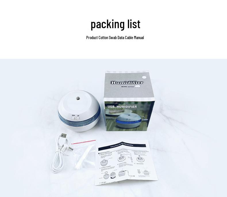 Mini Silent USB Humidifier & Essential Oil Diffuser for Home, Office, Dorm - Compact Air Purifier