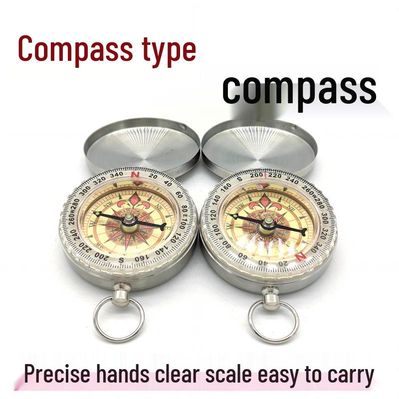 G50 Multifunctional Pocket Compass with Protective Cover for Outdoor Activities