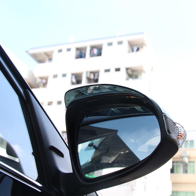 For Toyota Corolla 2014-2019 Black Rear View Mirror Rain Eyebrow Guard Trim 2PCS