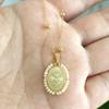 QMHJE Virgin Mary Pendant Charm Necklace Women Cross Scared Heart Jesus Choker Seed Beads Stainless Steel Chain Gold Color Mom