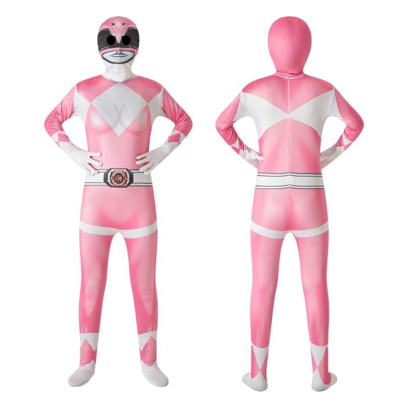 Kids Power Dinosaur Team Jumpsuit Mask Halloween Cosplay Costumes Boys Girls Halloween Party Zentai Rangers Role Playing Outfit