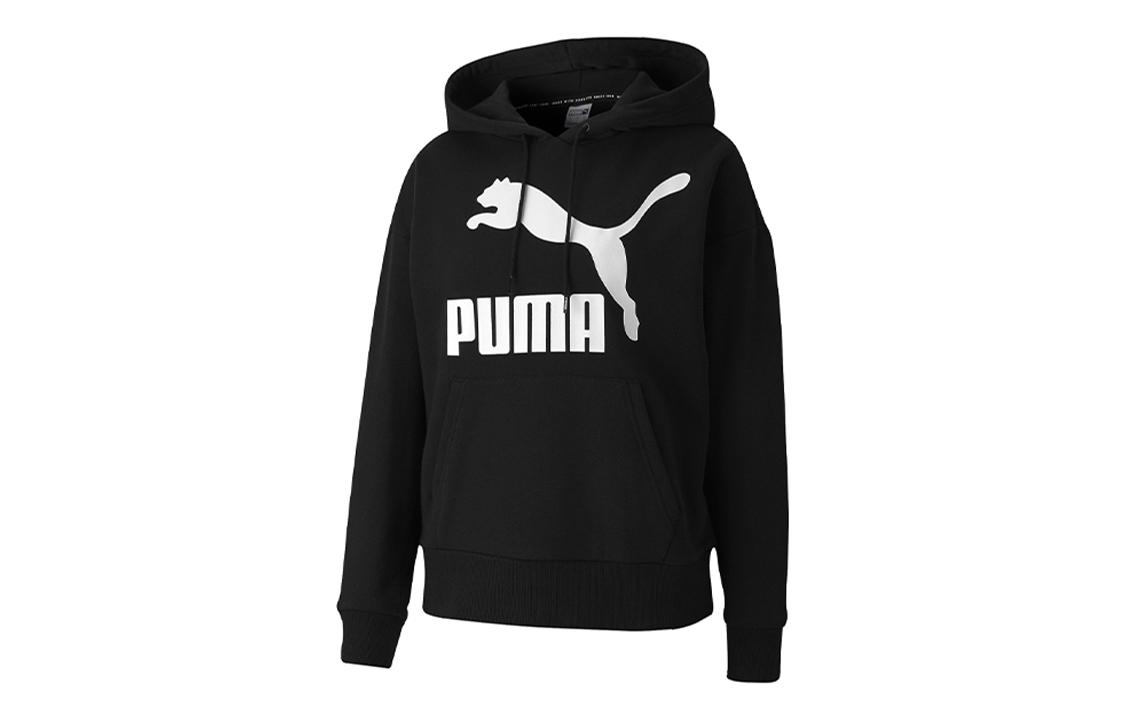 PUMA Sweatshirts Women s Black Hooded Moderate Regular 599197-01 S