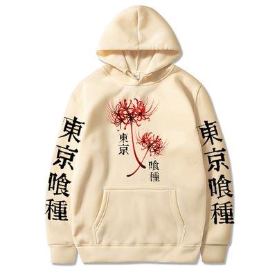 Anime Ghoul Potlač s pavúkovou ľaliou Pánske Dámske Mikiny Nadrozmerná Mikina Harajuku Streetwear Unisex Pulóver