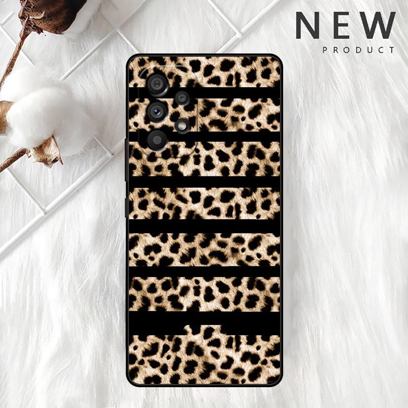 Tiger Leopard Print Case For Samsung Galaxy A54 A52 A14 5G A53 A12 A13 A71 A23 A34 A33 A21s Phone Cover